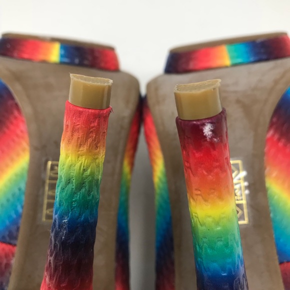 New Jeffrey Campbell Rainbow Heels Size 6.5M Pride - Picture 7 of 8